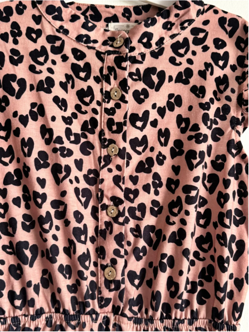 Girls BesserBay Leopard Print Romper Size 10 Pink and Black